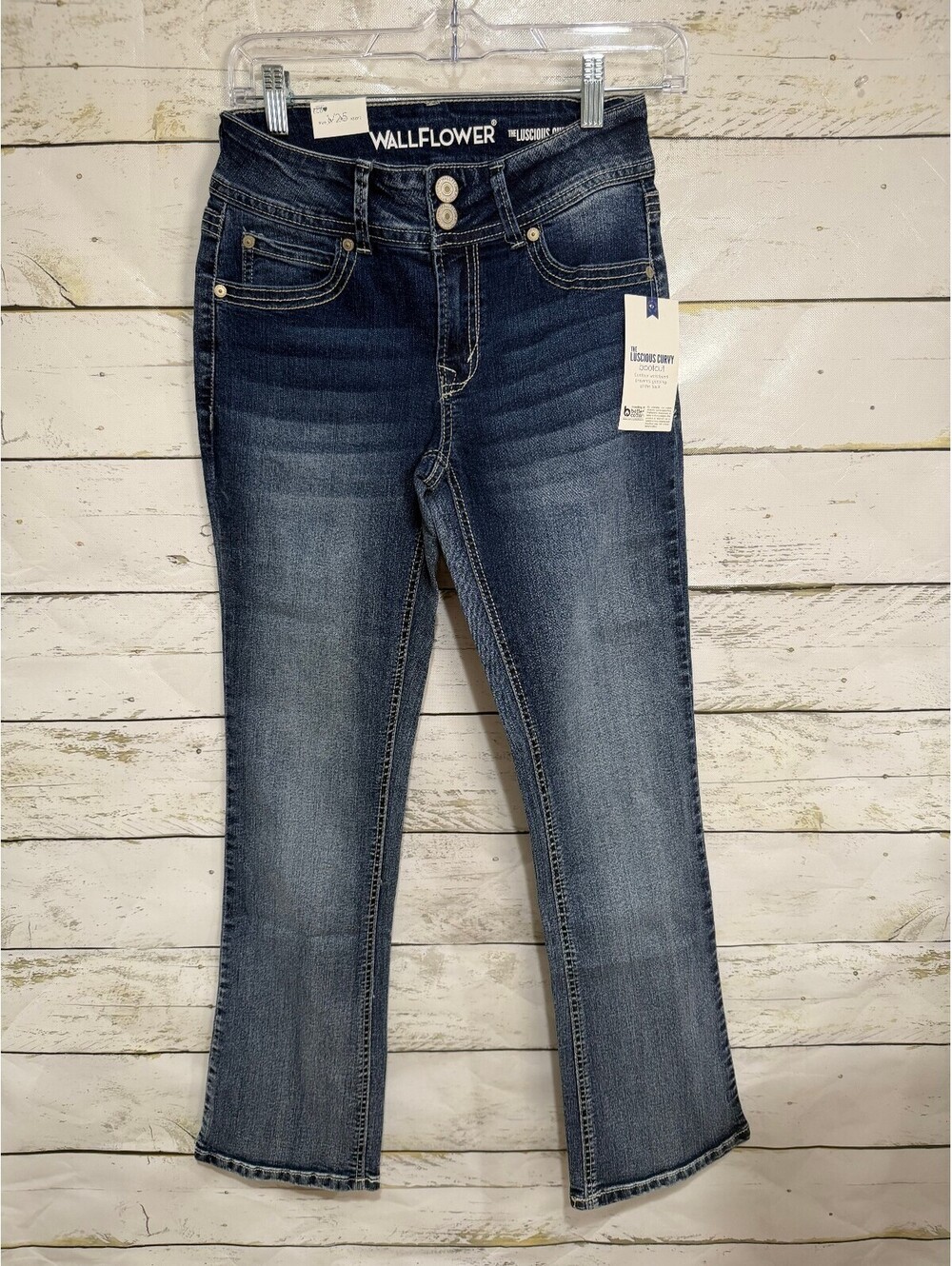 WallFlower Luscious Curvy Bootcut Jeans Size 1/25 Short NWT